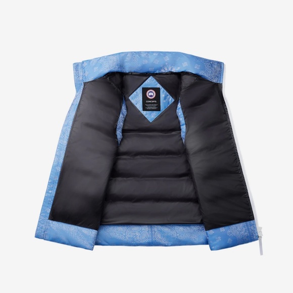 Concepts Canada Goose collab vest XL new with tags blue bandana print - Picture 12 of 13
